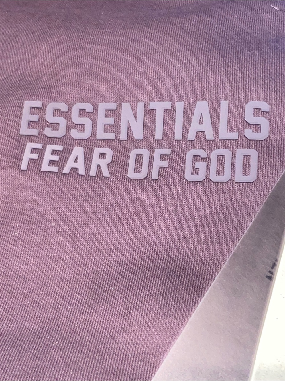 NEW XL Fear of God Essentials Cuffed plum Sweatpants - Picture 4 of 7